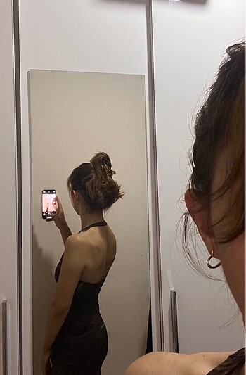 xs Beden h&m halter yaka mini elbise