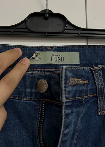 Topshop Kadın Mavi Midi Boy Skinny Jean