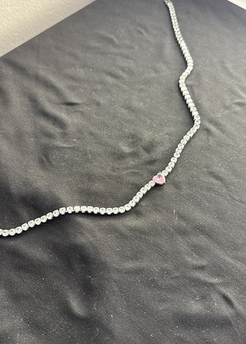 Pembe Zincir Detaylı Kadın kolye - Görsel 3