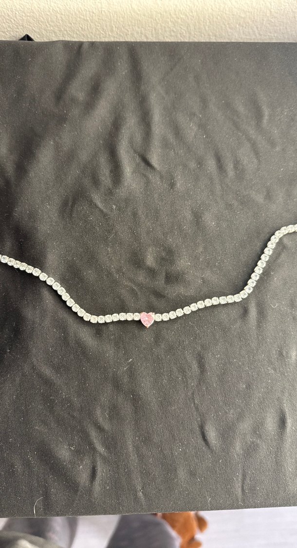 Pembe Zincir Detaylı Kadın kolye - Görsel 2