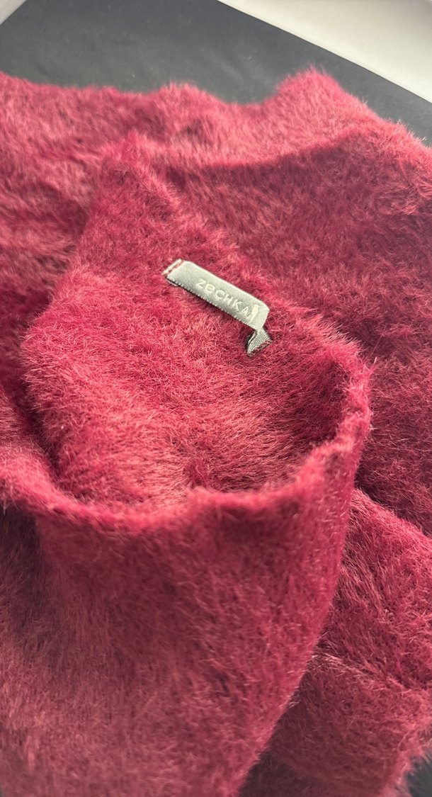 Bordo yumuşak sırtı açık üst - Görsel 4