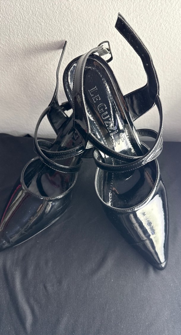 Kadın Siyah Rugan Stiletto Topuklu Ayakkabı - Görsel 3