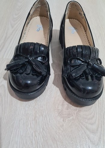 Kız Çocuk Siyah Tokalı Loafer Ayakkabı - Görsel 5