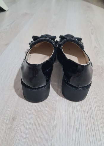 Kız Çocuk Siyah Tokalı Loafer Ayakkabı - Görsel 7