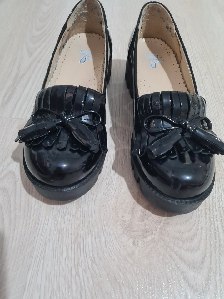 Kız Çocuk Siyah Tokalı Loafer Ayakkabı - Görsel 5