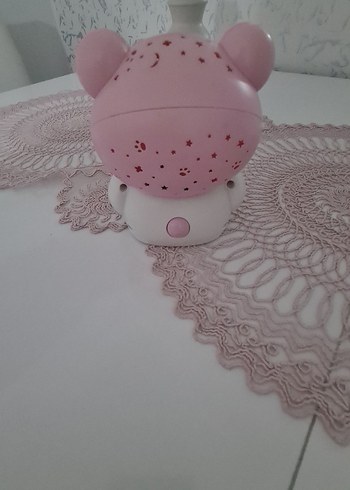 Pastel Pembe Ayı Figürü gece lambası pilli ışıklı - Görsel 5