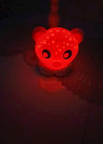 Pastel Pembe Ayı Figürü gece lambası pilli ışıklı - Görsel 10