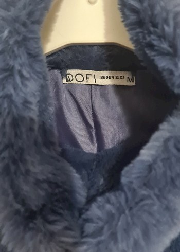 Mavi Yaka Detaylı Kadın Peluş Mont - Görsel 2