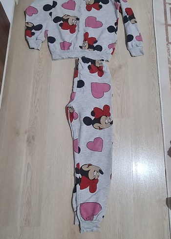 Kız Çocuk Gri Mickey Baskılı Takım 9 10 yaş uyumlu - Görsel 2