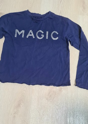 Kız Çocuk Lacivert Uzun Kollu Sweatshirt - Görsel 2