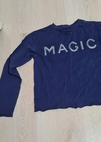 Kız Çocuk Lacivert Uzun Kollu Sweatshirt - Görsel 3