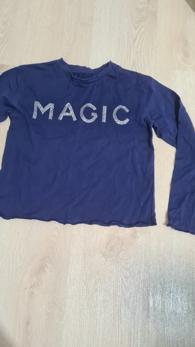 Kız Çocuk Lacivert Uzun Kollu Sweatshirt - Görsel 2