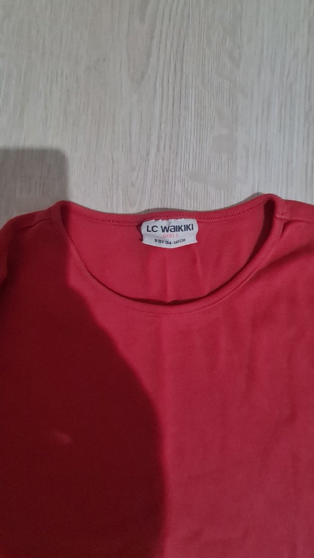 Kız Çocuk Pembe Uzun Kollu Basic Tişört - Görsel 2