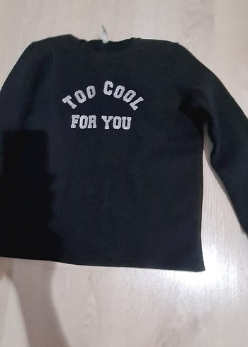 Siyah Baskılı  Sweatshirt 10 11 yaş - Görsel 2