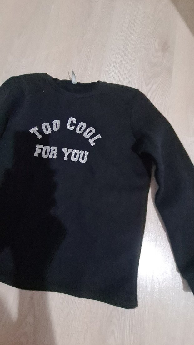 Siyah Baskılı  Sweatshirt 10 11 yaş - Görsel 4