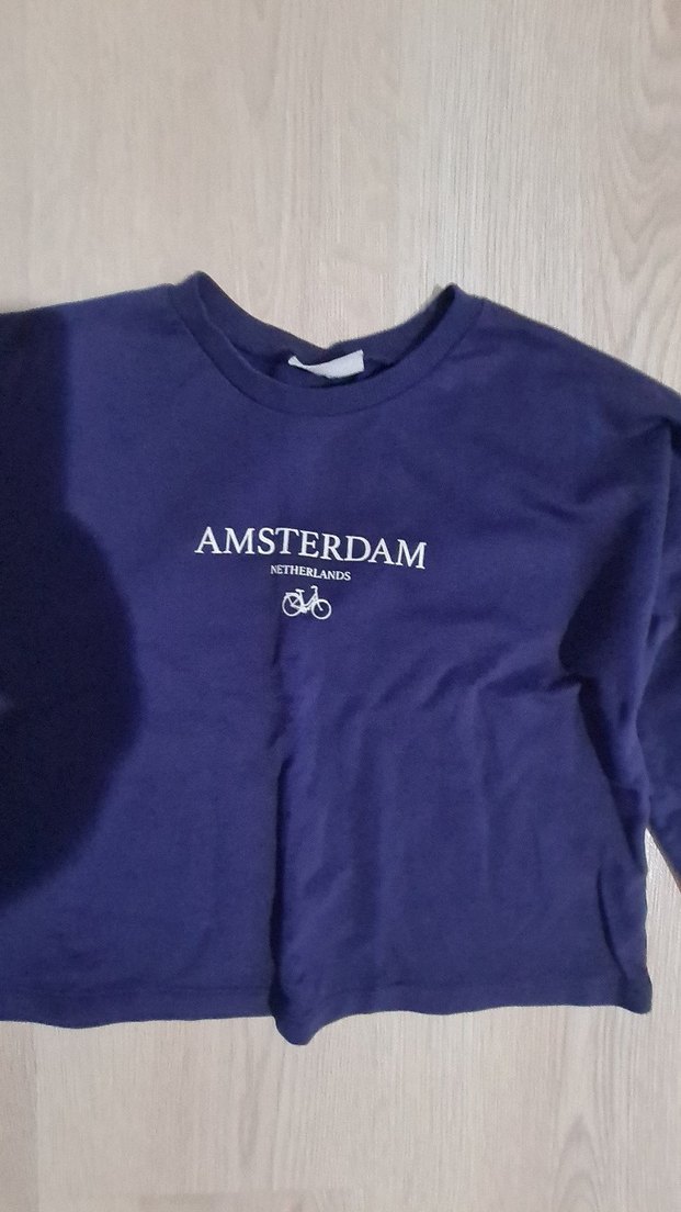 Mavi Baskılı kız çocuk  Sweatshirt - Görsel 3