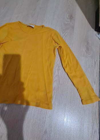 Kız Çocuk Sarı Uzun Kollu Basic Tişört - Görsel 3