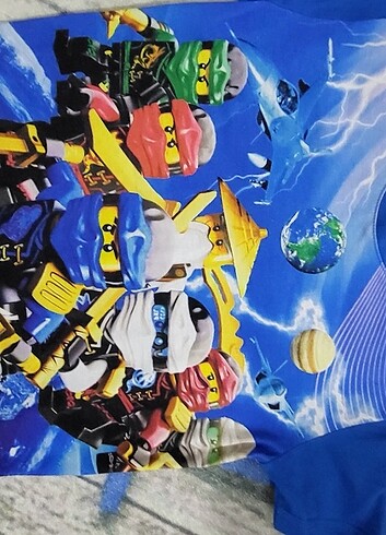 Lego ninjago 8 9 yaş uyumlu mavi tshirt