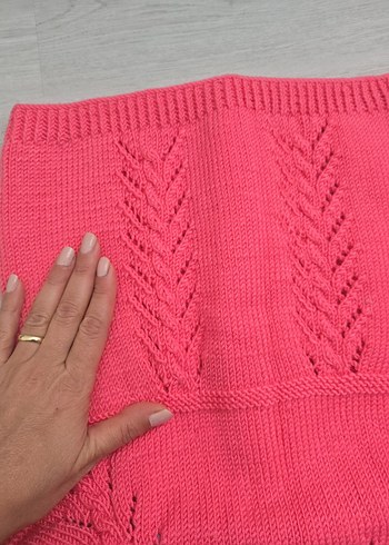 Kız Çocuk Pembe Kısa Kollu Triko Hırka - Görsel 5