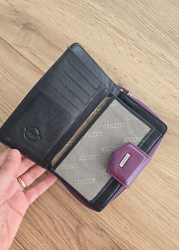 Beden mor Renk Fossil Mor Fermuarlı Kadın Cüzdanı