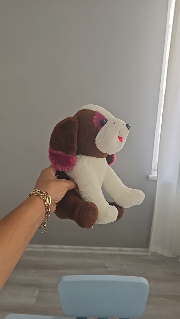 Pastel Kahverengi Peluş Oyuncak Köpek - Görsel 4