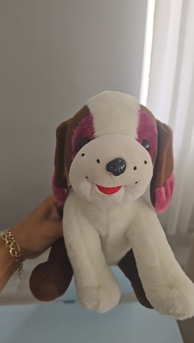 Pastel Kahverengi Peluş Oyuncak Köpek - Görsel 3