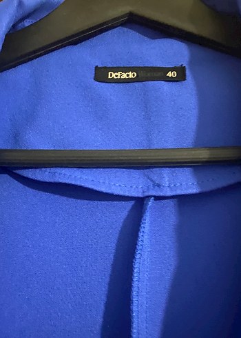 Mavi Düğmeli Kadın Blazer Ceket - Görsel 4