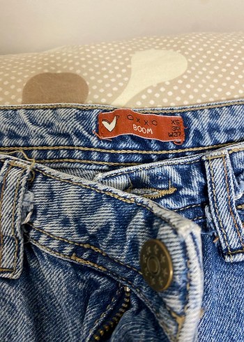 Mavi Bağcıklı Yırtık Kadın Kot Pantolon - Görsel 2