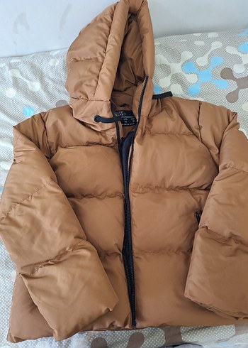 Kahverengi Fermuarlı Kadın Kışlık Mont - Görsel 2