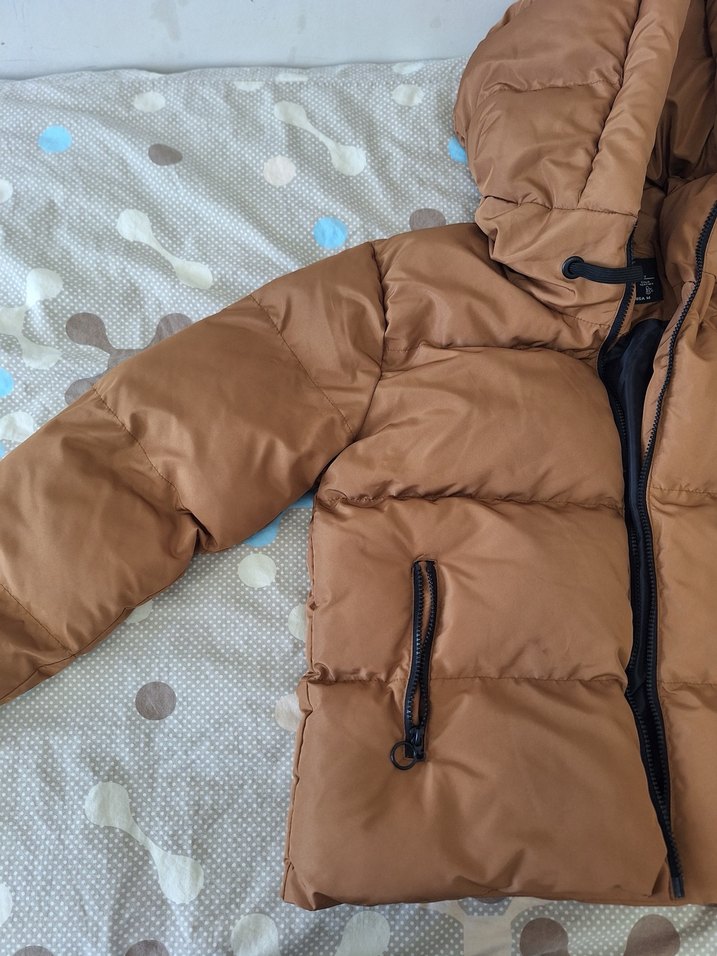 Kahverengi Fermuarlı Kadın Kışlık Mont - Görsel 3