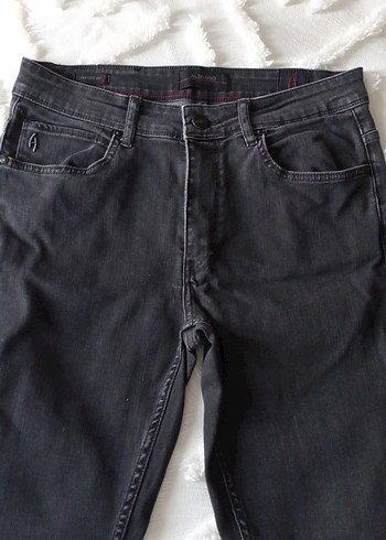 Gri Erkek Denim Pantolon Fermuarlı - Görsel 2