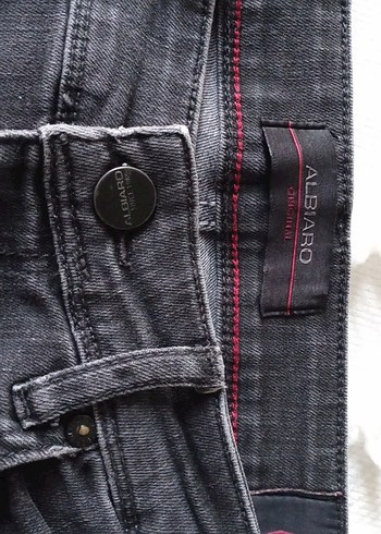 Gri Erkek Denim Pantolon Fermuarlı - Görsel 3