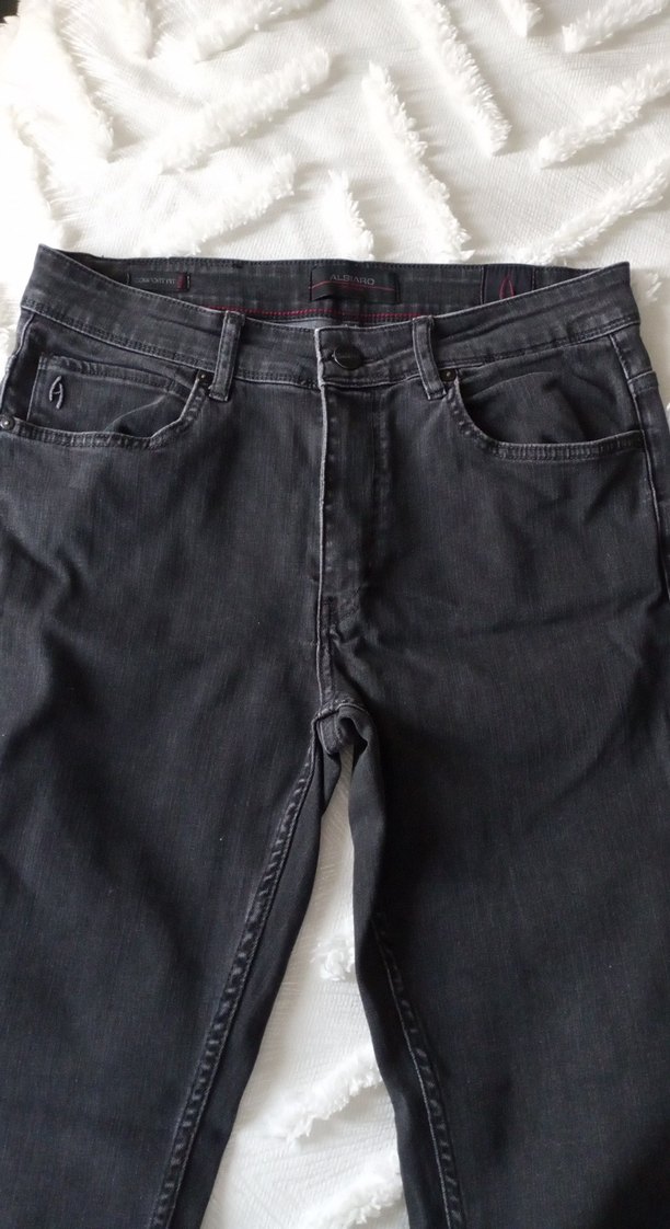 Gri Erkek Denim Pantolon Fermuarlı - Görsel 2