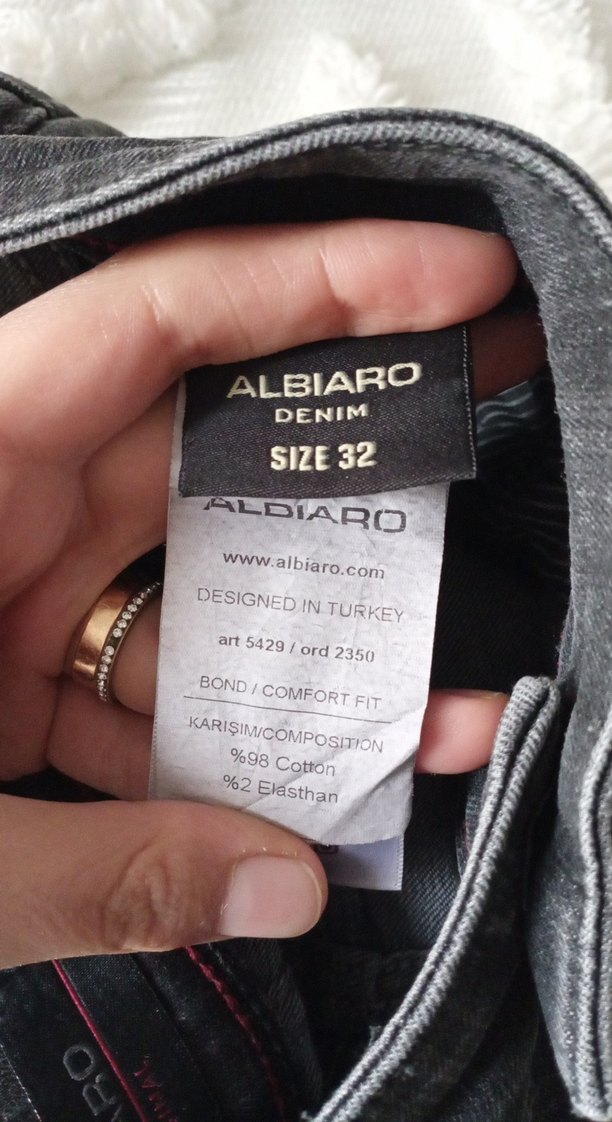 Gri Erkek Denim Pantolon Fermuarlı - Görsel 5