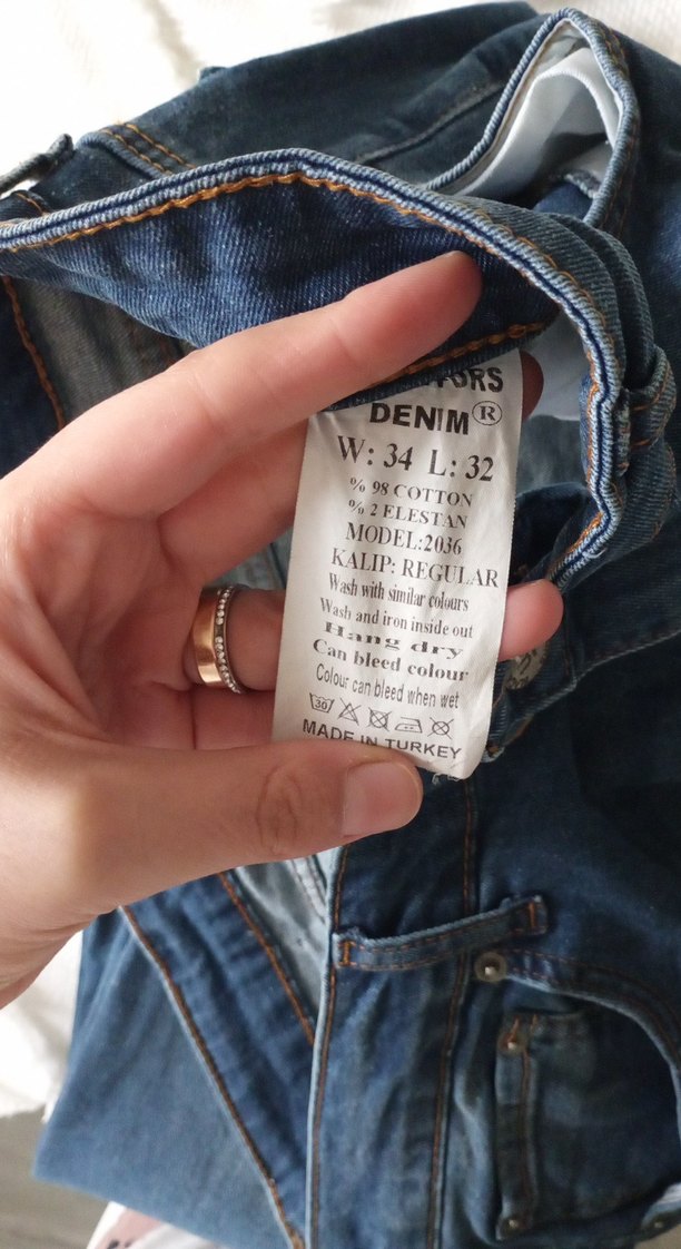 Lacivert Regular Kesim  Erkek Kot Pantolon - Görsel 4