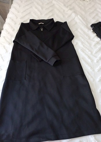 Siyah Rahat Kesim Kadın Scuba Pantolon ve Tunik - Görsel 4