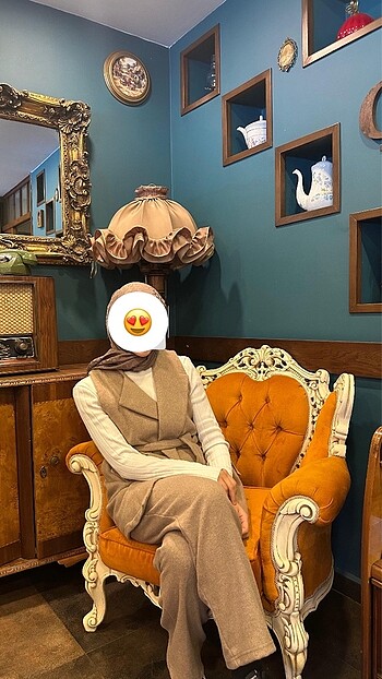m Beden Kaşe Yelek Takım
