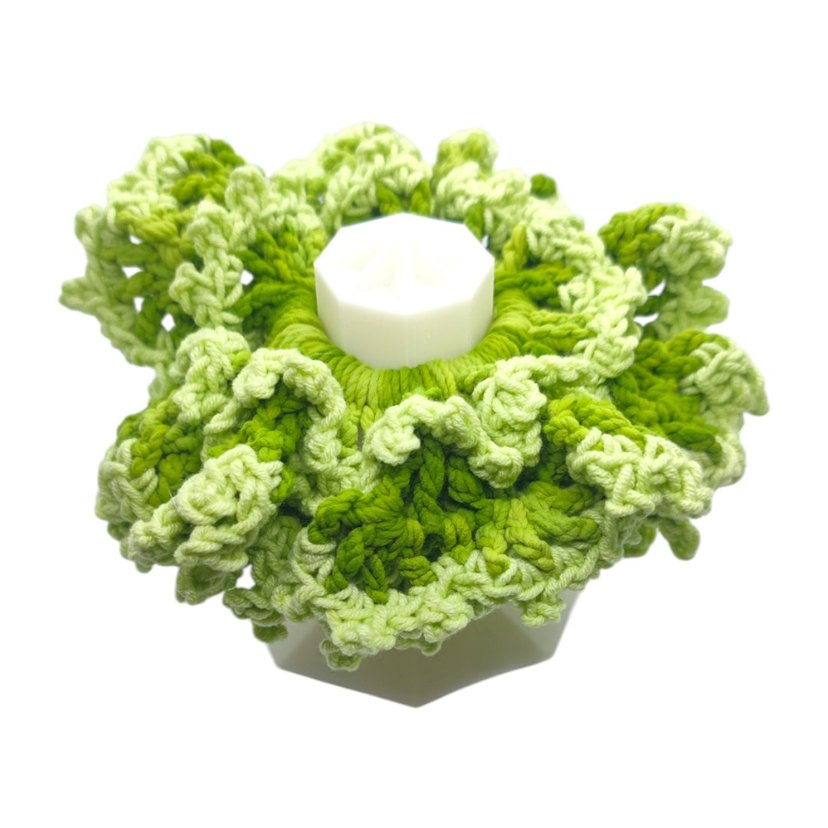 Yeşil Örgü Fırfırlı Saç Tokası - Görsel 2