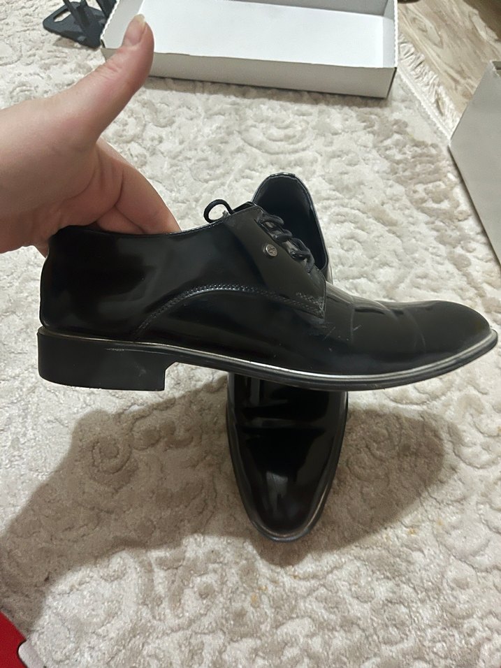 Siyah Parlak Klasik Erkek Ayakkabı - Görsel 3