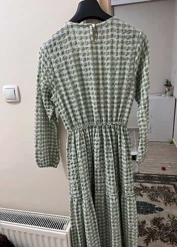 Uzun Kol, Volanlı, Salaş Kesim Kadın Elbise - Görsel 2