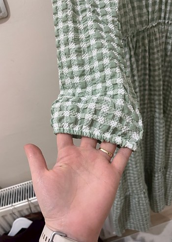 Uzun Kol, Volanlı, Salaş Kesim Kadın Elbise - Görsel 5