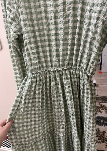 Uzun Kol, Volanlı, Salaş Kesim Kadın Elbise - Görsel 4