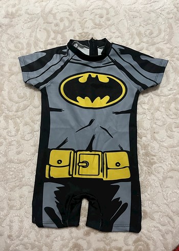 Çocuk Batman Desenli Gri Tulum - Görsel 4
