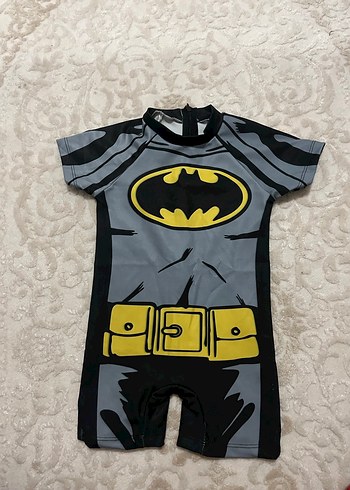 Çocuk Batman Desenli Gri Tulum - Görsel 5