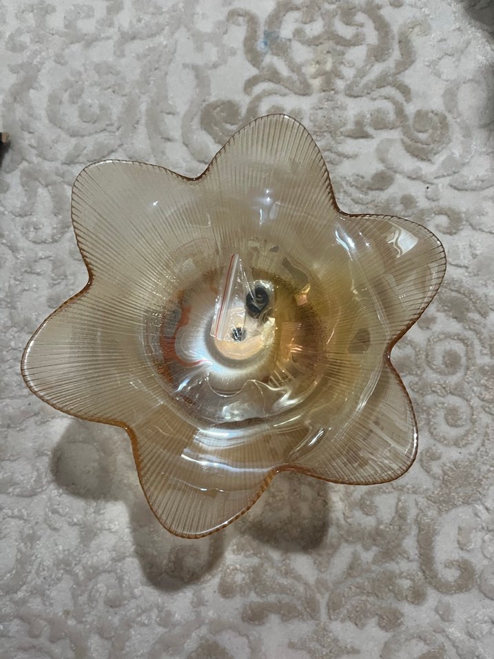 Bej Renkli Şık Cam Vazo - Görsel 3