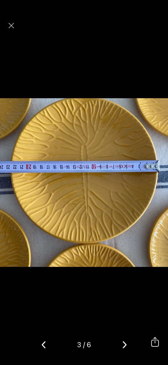 6lı Vintage Seramik Tatlı Tabak Seti - Görsel 4