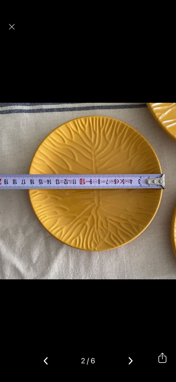 6lı Vintage Seramik Tatlı Tabak Seti - Görsel 2