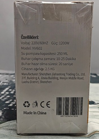 Xiaomi Yui NV602 Antibakteriyel Buharlı Temizlik Makinesi
