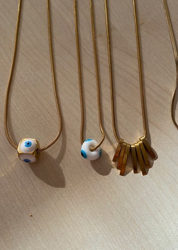 Altın Renk ÇELİK Kolye TOPLU FİYAT - Görsel 2