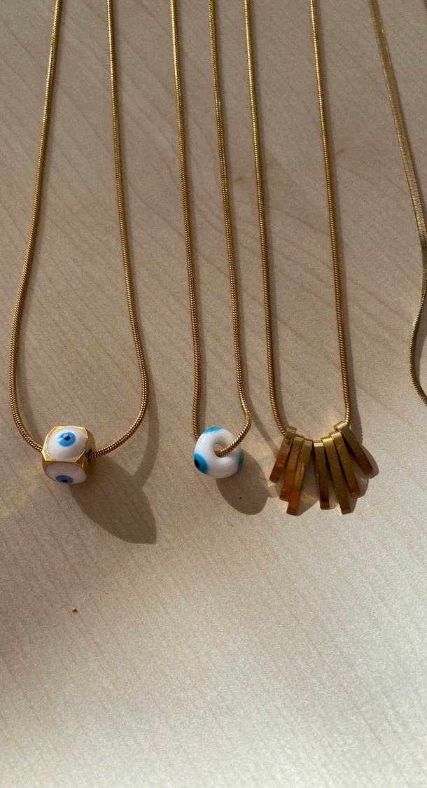 Altın Renk ÇELİK Kolye TOPLU FİYAT - Görsel 2